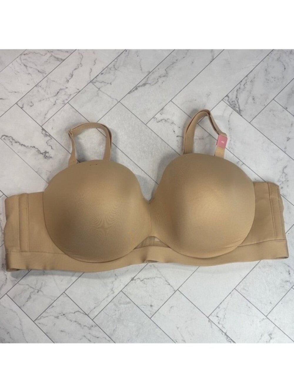 NWT Cacique Lane Bryant Womans Bra Nude Comfort Bliss Strapless UNDERWIRE 46C